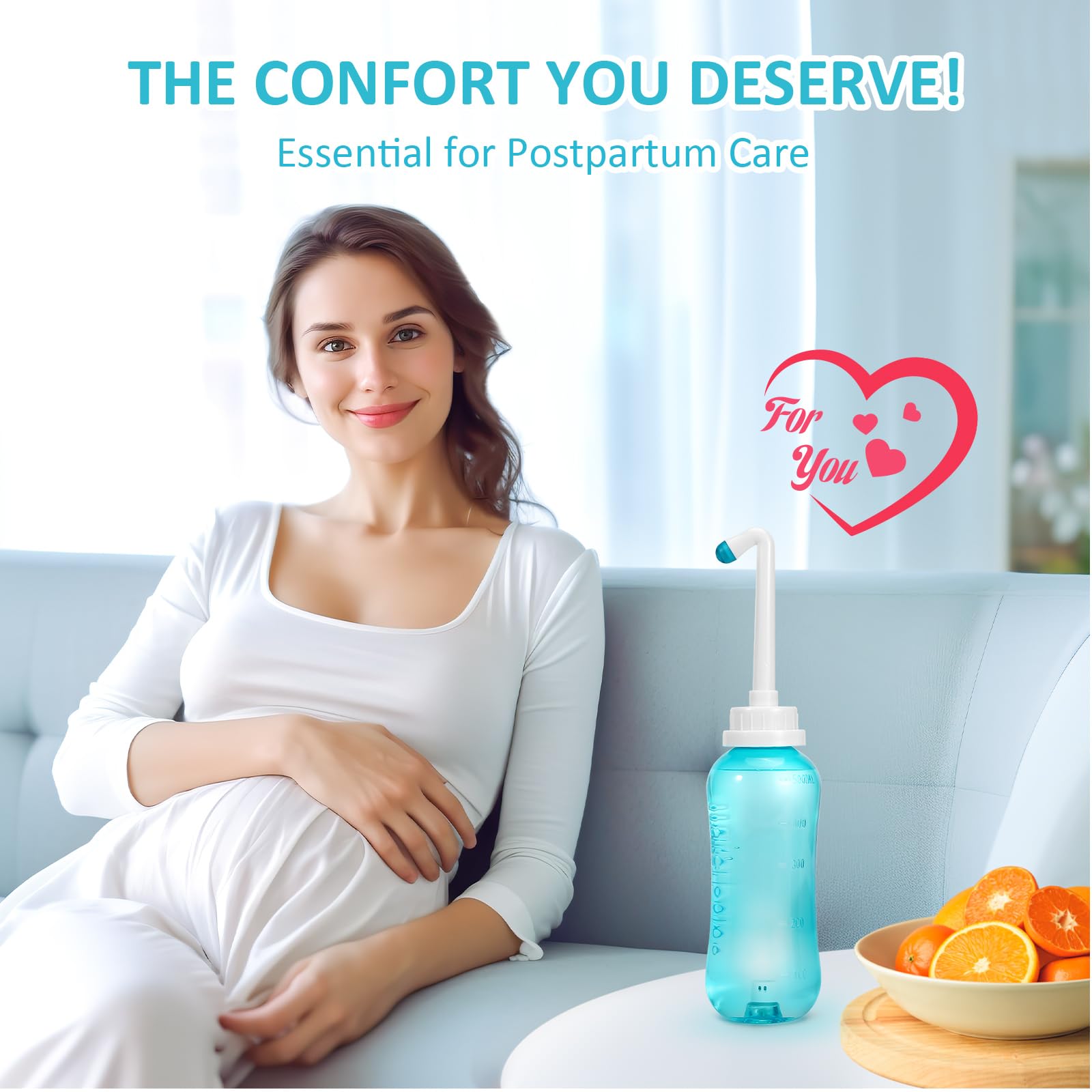 Peri Bottle Zitrads, Squeeze-Free Portable Bidet for Postpartum Essentials, Peri Bottles